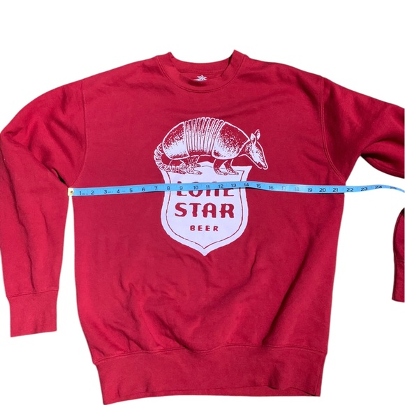 Lone Star Beer Men’s  Like new Sweatshirt Red - Picture 3 of 5